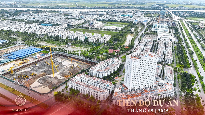 tiến độ xây dựng tháng 5/2025 tại The K-park avenue Vinhomes Thanh Hóa
