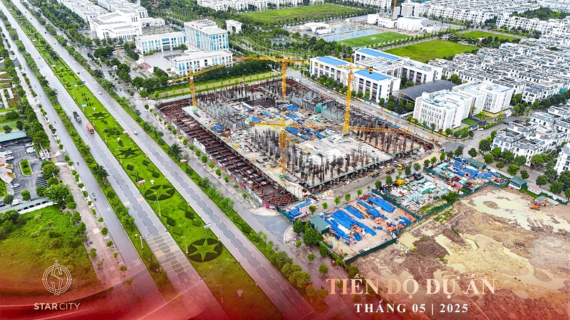 tiến độ xây dựng tháng 5/2025 tại The Kyoto Vinhomes Thanh Hóa