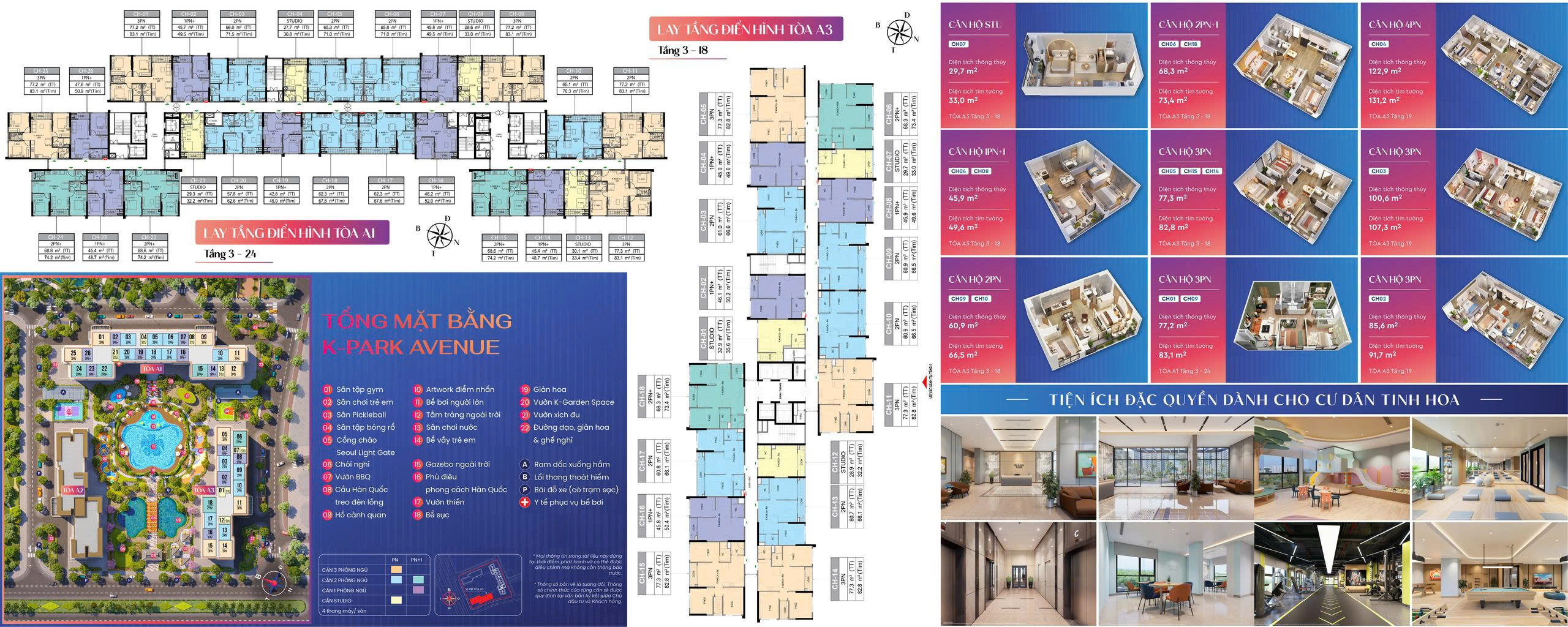mặt bằng chi tiết tòa A1 The K-Park Avenue Thanh Hóa
