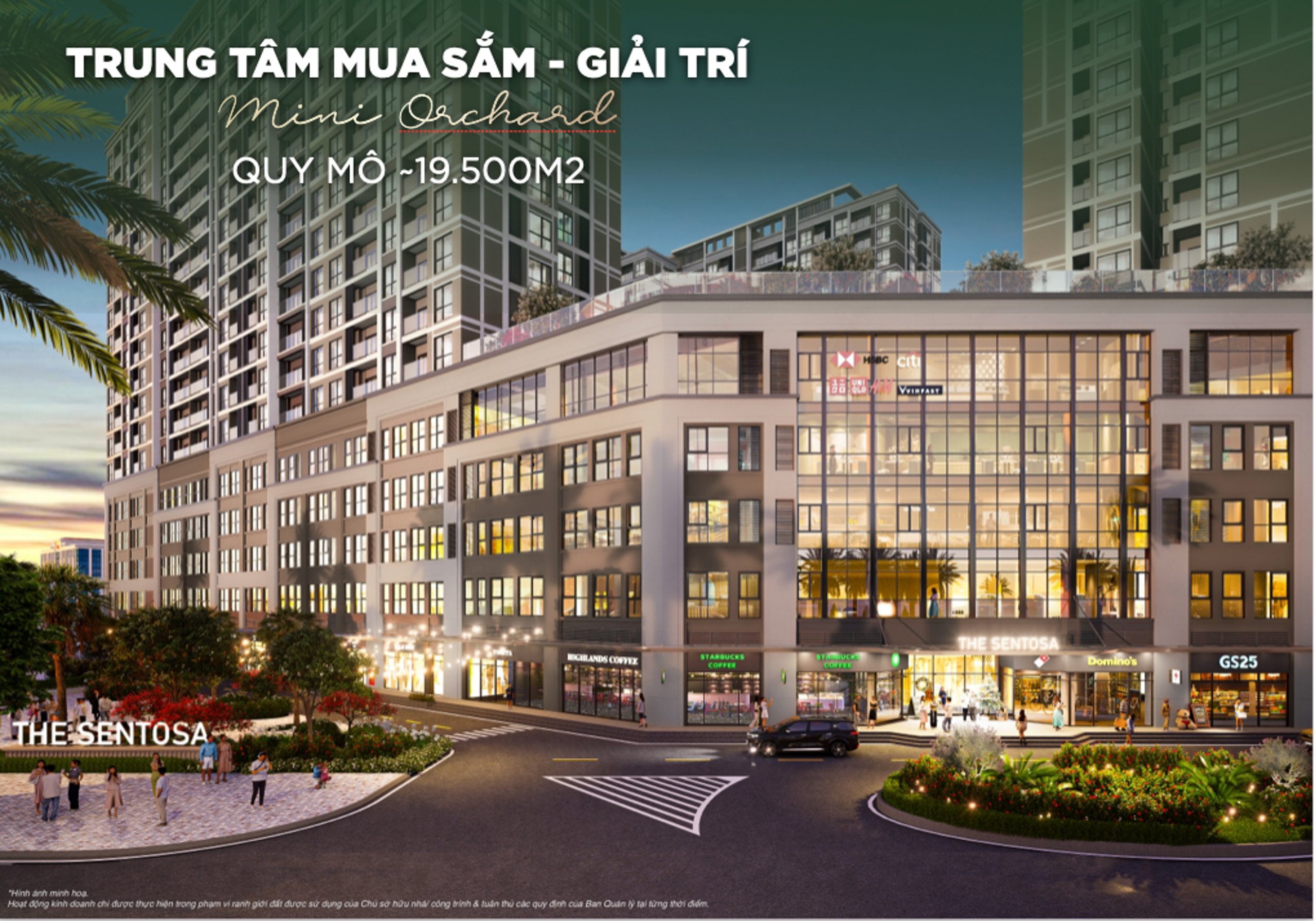 phối cảnh TTTM 5 tầng Mini orchard tại The Sentosa