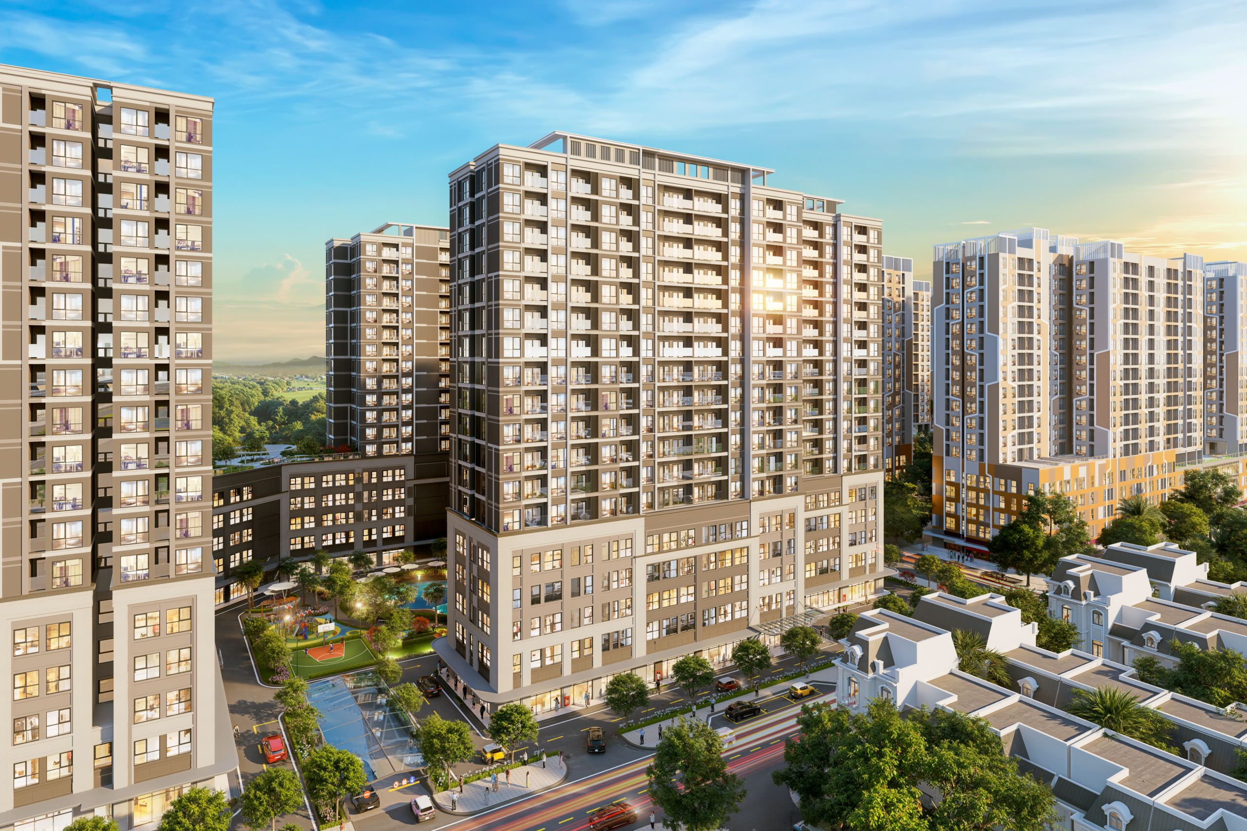Phối cảnh chi tiết tòa S3 The Sentosa, Vinhomes Thanh Hóa