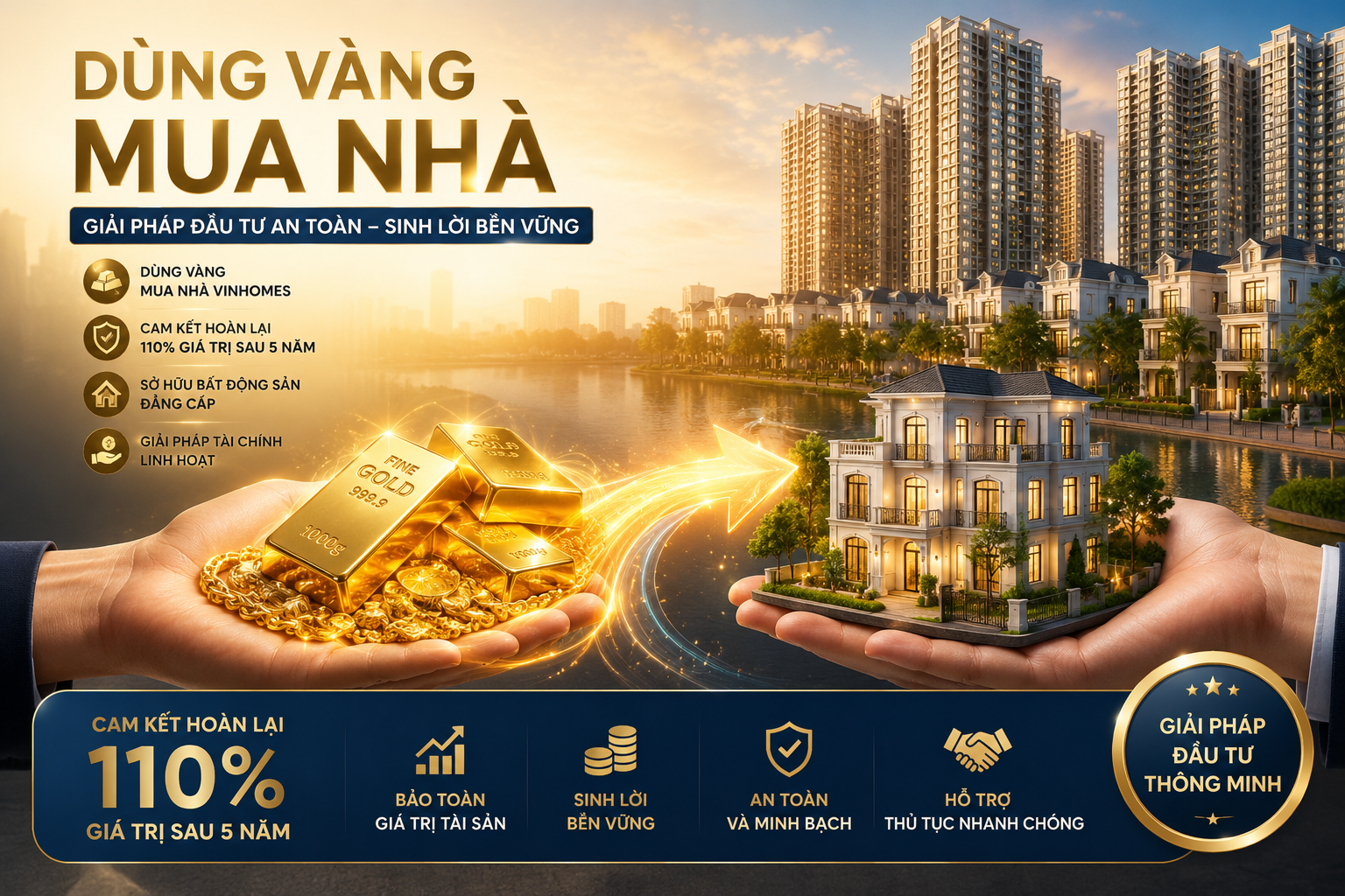 Chính sách dùng vàng mua nhà được áp dụng từ ngày 25/05/2026 bởi Vinhomes