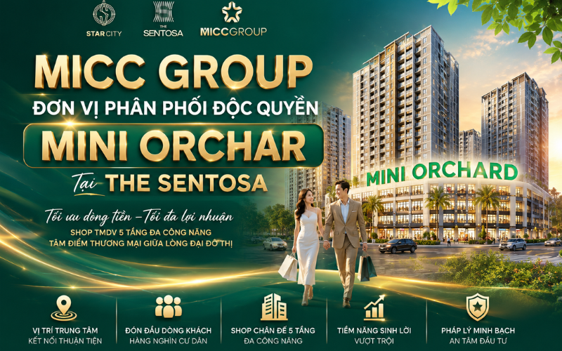 Độc quyền Shop TMDV tại phân khu căn hộ The Sentosa Thanh Hóa